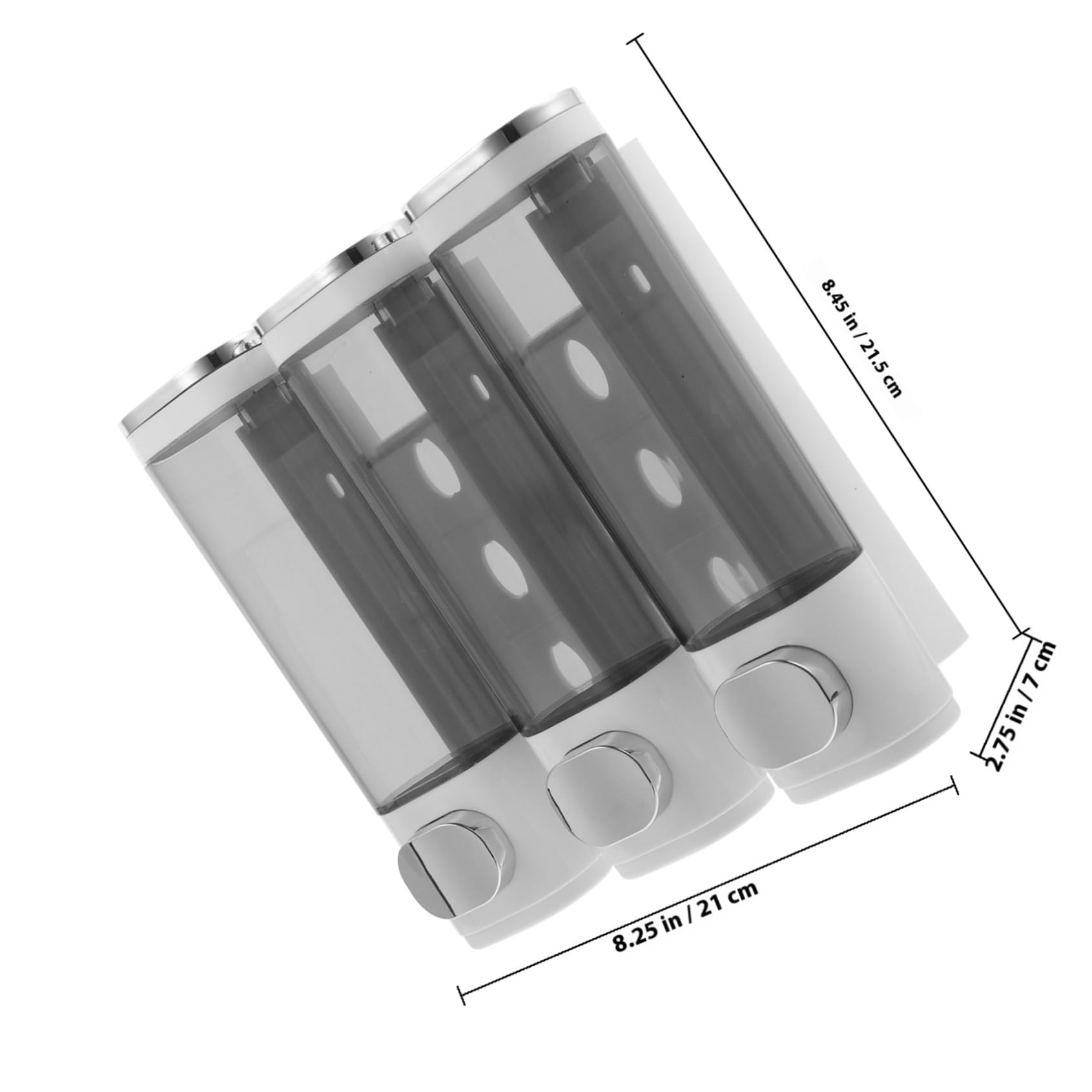 Ciieeo Dispensador de Jabón de Pared Manual de Cámaras Dispensador de Champú para Ducha Adecuado para Baño y Cocina y Champú