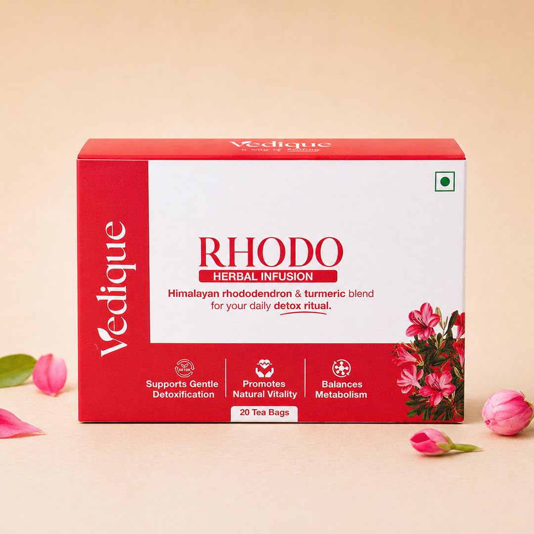 Vedique Rhododendron Healing Infusion | Rhododendron Herbal Tea | Heart Health Detox Tea & Antioxidant Infusion for Natural Detoxification-image-27