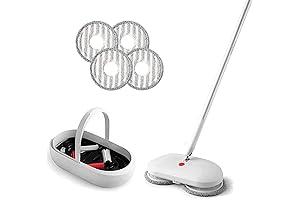 Redkey Mop - Cordless Electric Spin Mop with 4 Floor Scrubber Pads,...