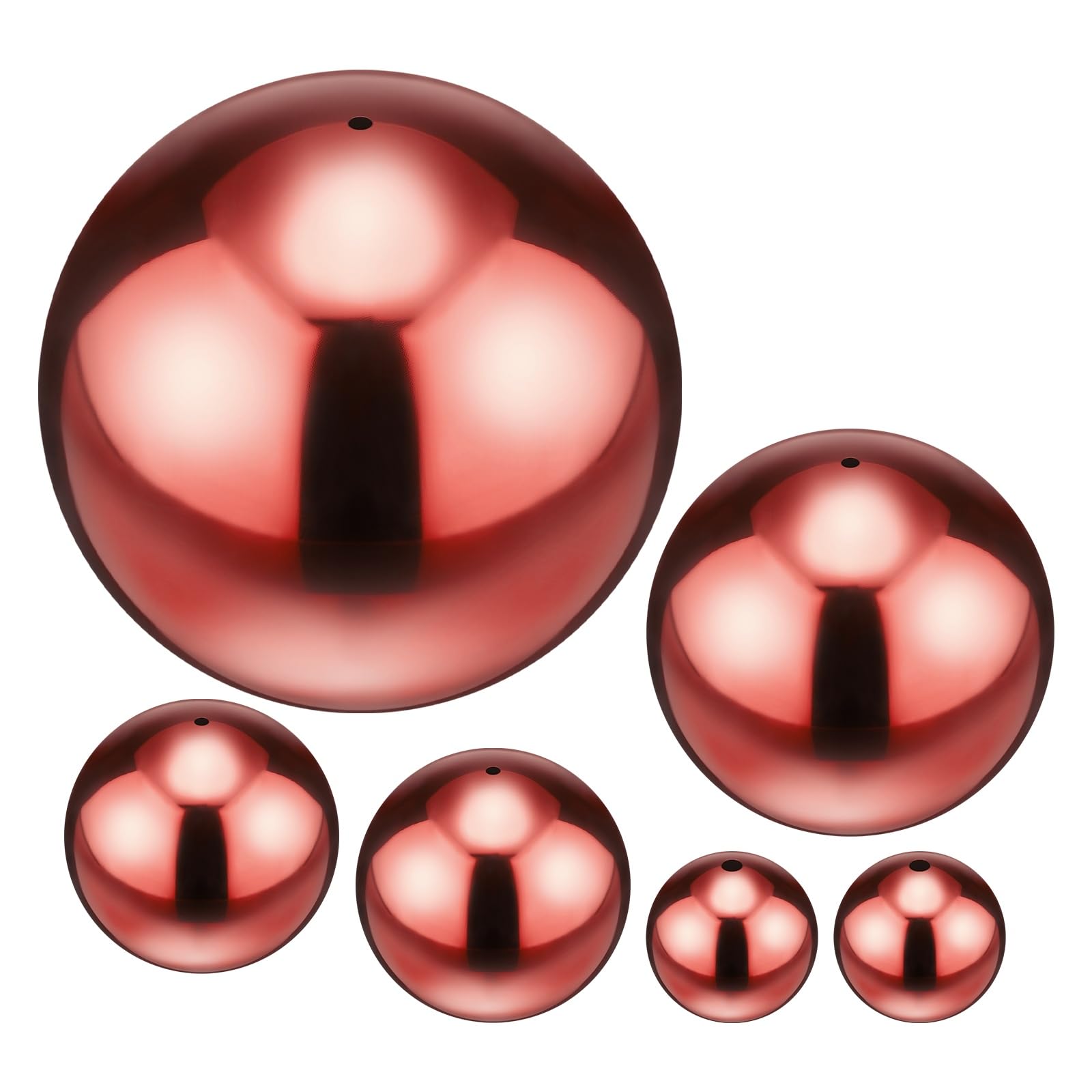 M METERXITY 6-Pack Gazing Globes Ball 5,3,2,1 inch 201 Stainless Steel