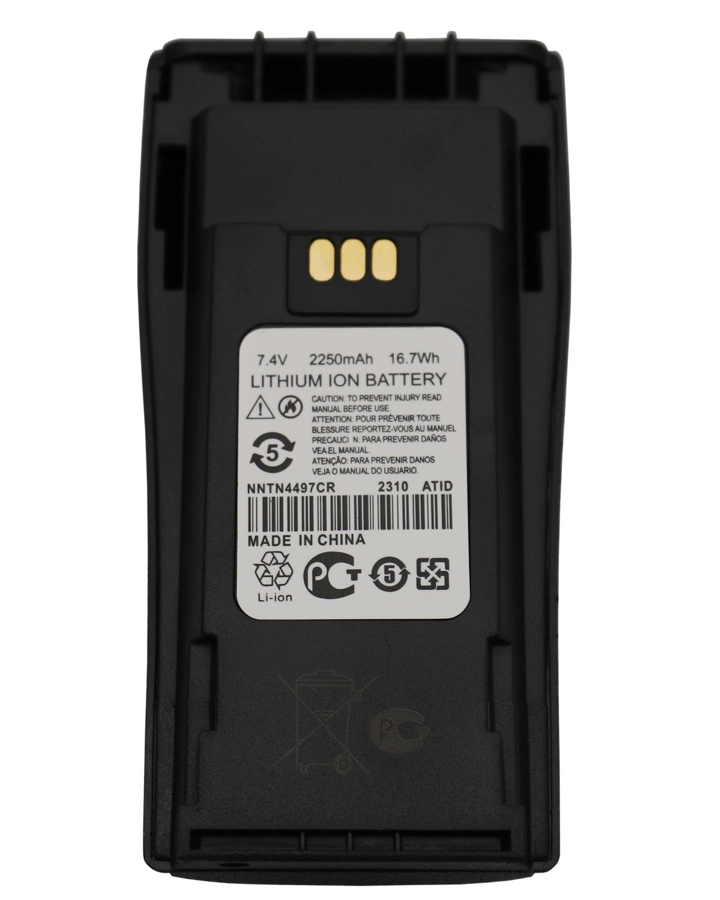 NNTN4497CR 7.4V 2250mAh Li-ion Battery for Motorola CP040 CP140 CP150 CP160 CP180 CP200 CP200D CP200XLS EP450 EP450S GP3188 GP3688-picture-28