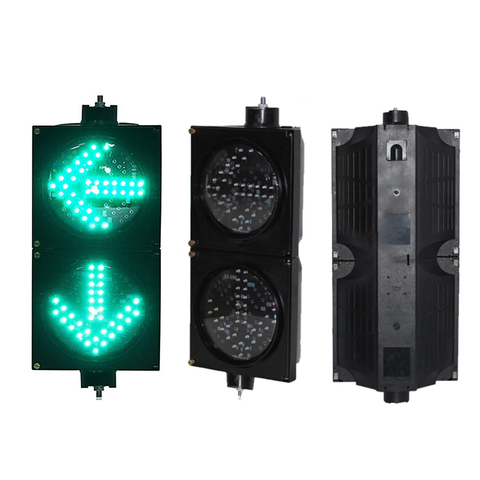 Amazon.co.jp: 200mm グリーン矢印信号標識ライト、左折、直進交通停止