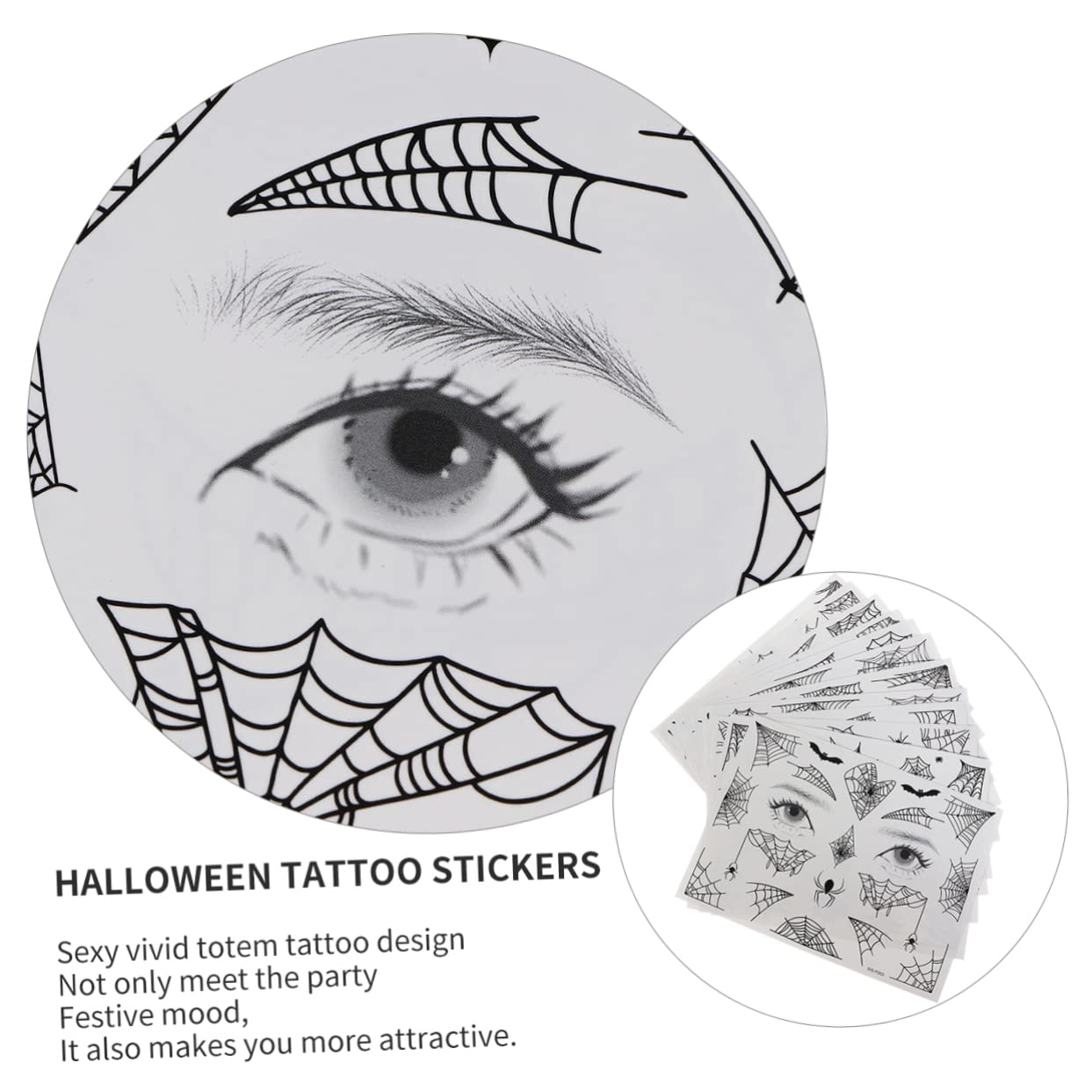 36hojas Pegatinas Faciales De Araña Para Halloween De Tatuajes Temporales Creativos Para Fiesta De Diseño Realista y Divertido Para Edades