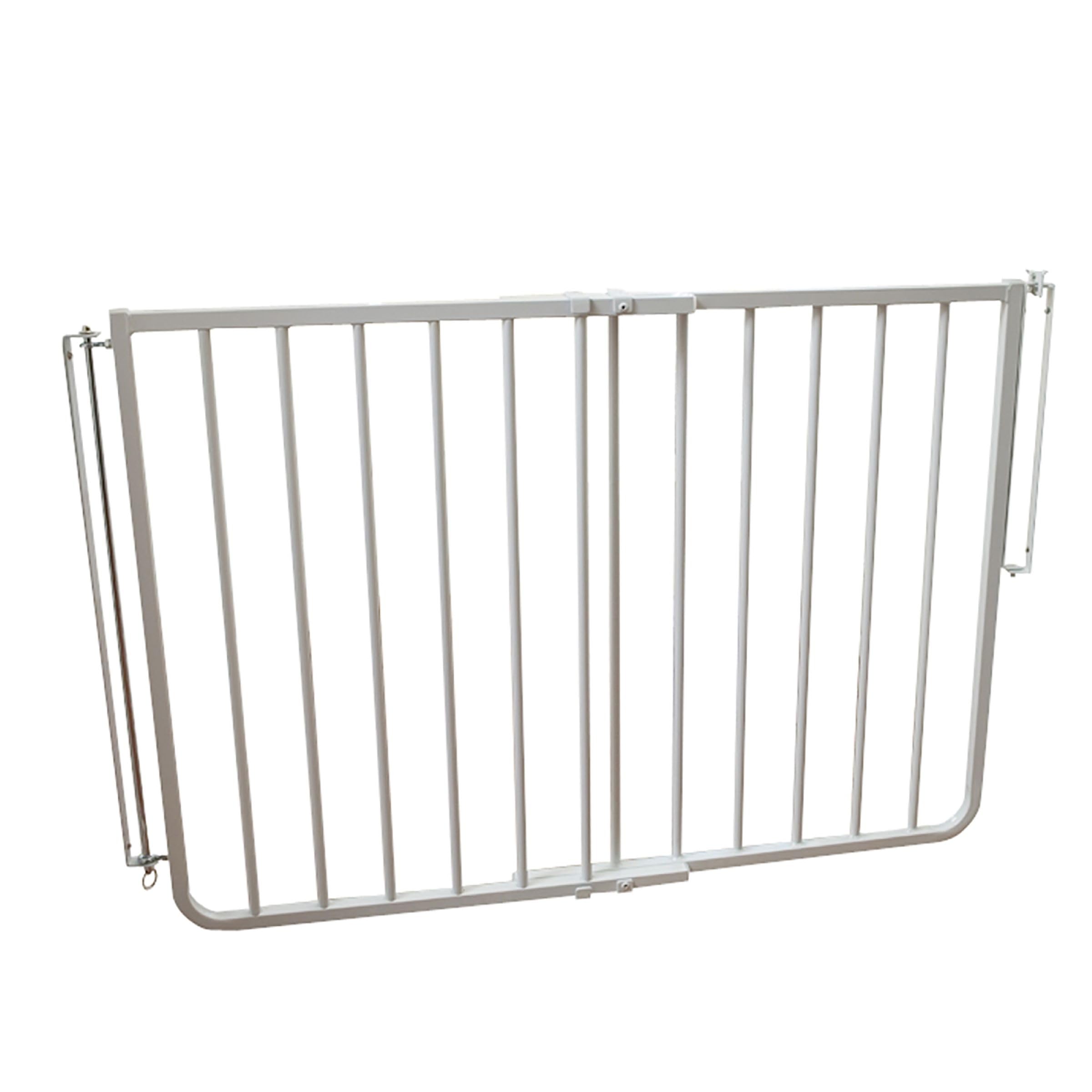 Cardinal Gates SS30OD Outdoor Baby Gate for Top of Stairs-Adjustable Outdoor Dog Gate-Aluminum Safety Gate for Kids & Pets - Can Install at Angles - 27 to 42.5 Inches Wide - White - USA Based Company