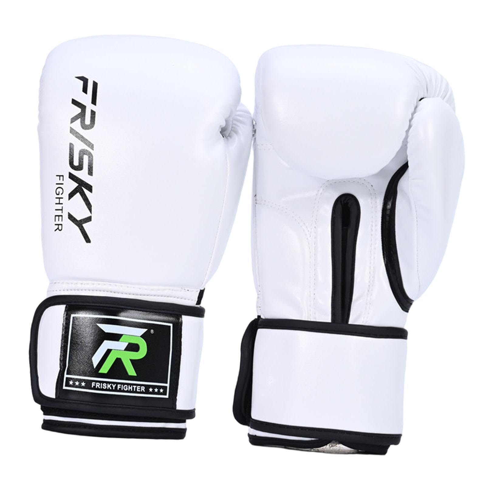 Guantoni da, Attrezzatura per Allenamento Uomo E Donna, Guantoni da, Guantoni da Pugilato per MMA, Sparring, Grappling, Kickboxing, Bianco 12OZ