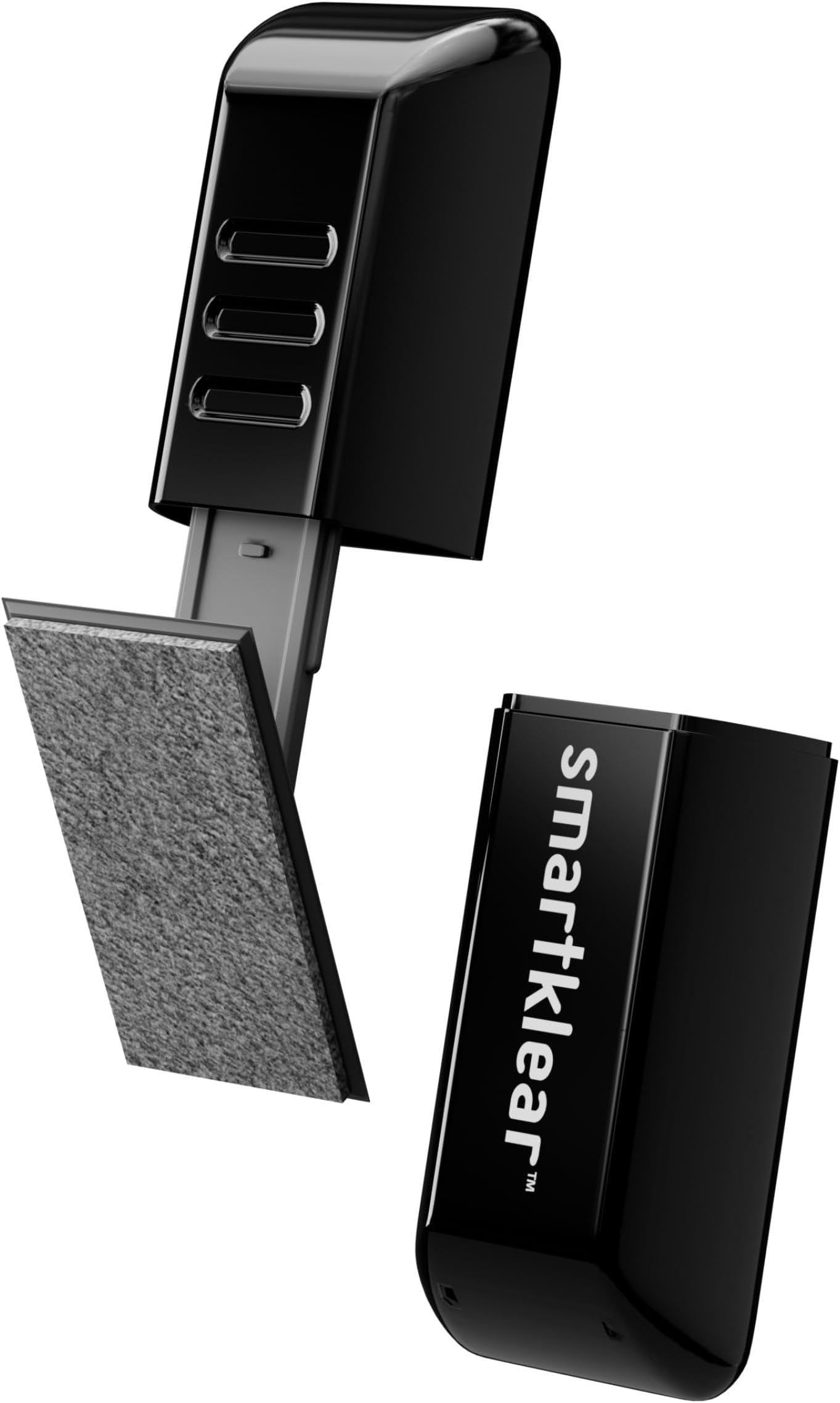SmartKlear Smart Phone Screen Cleaner - Compatible with iPhones, Androids, and More - Cleaner with Carbon Microfiber Tech-Black-1 Count (Pack of 1)