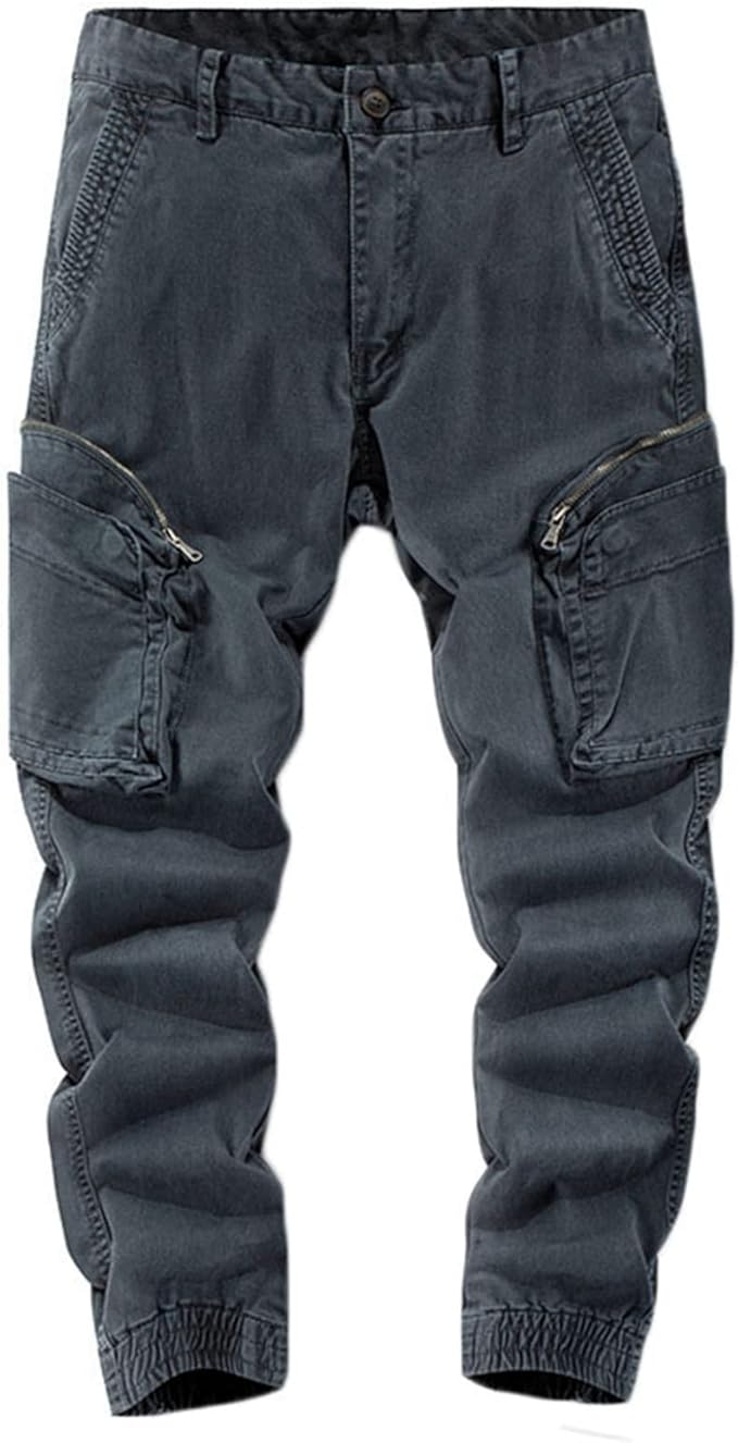 Amazon アメカジ カーゴパンツ メンズ ミリタリーパンツ 無地 マルチポケット ファスナー アウトドア ロングパンツ 男性 長ズボン デーパート カジュアル 機能性 かっこいい ファション ストリート系 前開きジッパー ロングパンツ 通販