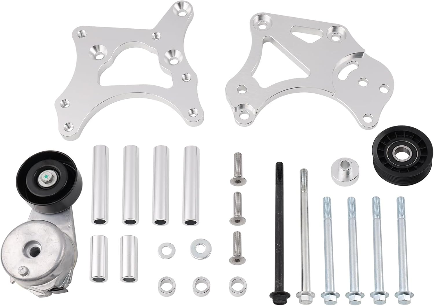 551780-3 Billet Alternator Bracket Compatible with S10 LS Swap LS1 LS3 LSX LQ4 LQ9 4.8L 5.3L 6.0L, for 2001-2007 Chevrolet Silverado HD, Sierra, 1999-2013 GMC Yukon