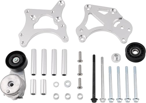 551780-3 Billet Alternator Bracket Compatible with S10 LS Swap LS1 LS3 LSX LQ4 LQ9 4.8L 5.3L 6.0L, for 2001-2007 Chevrolet Silverado HD, Sierra, 1999-2013 GMC Yukon