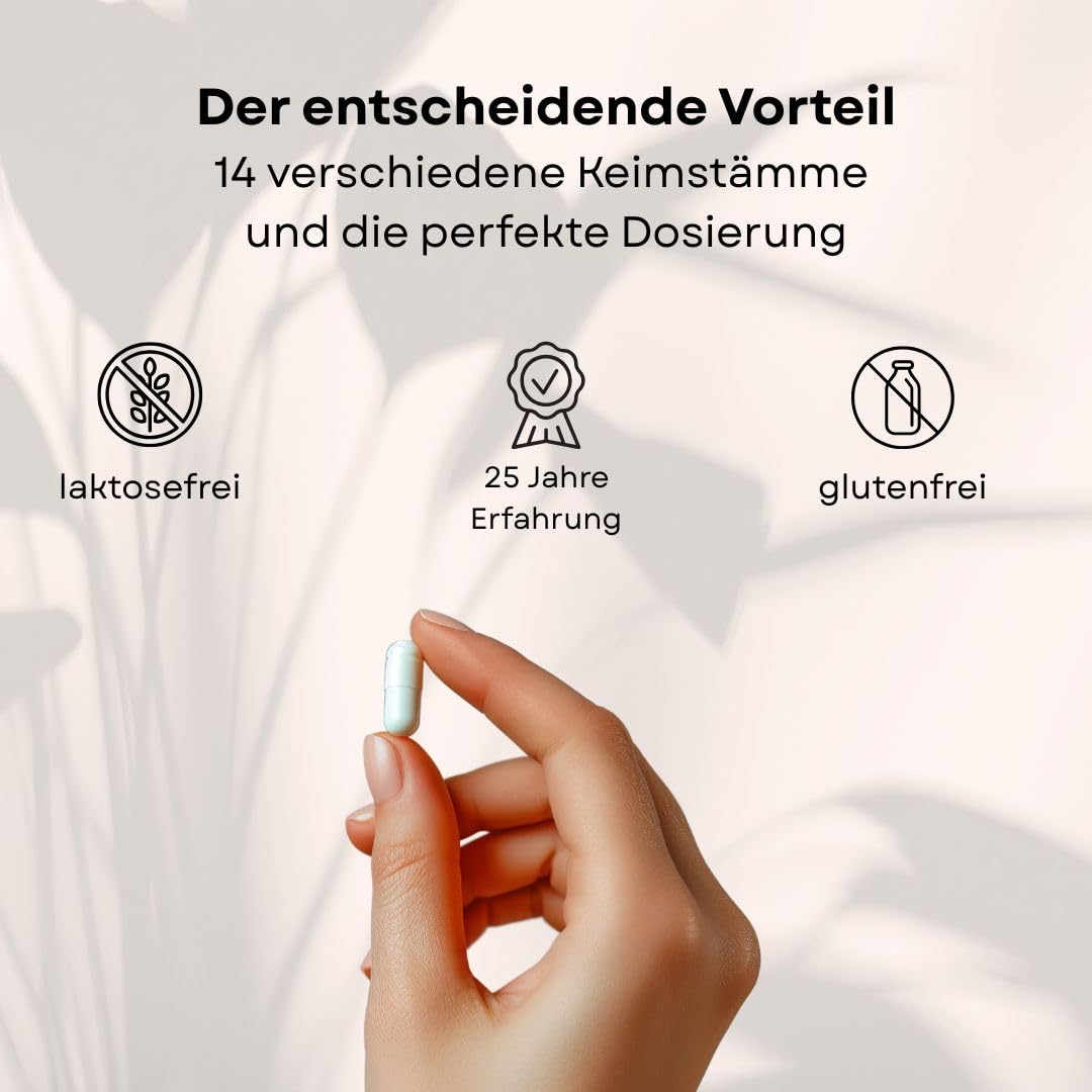 GastroMod Darmflora Kapseln - Probiotika für Darmkur und Darmsanierung - Breitband Darmbakterien + Inulin *Experte für Darmgesundheit seit 25 Jahren