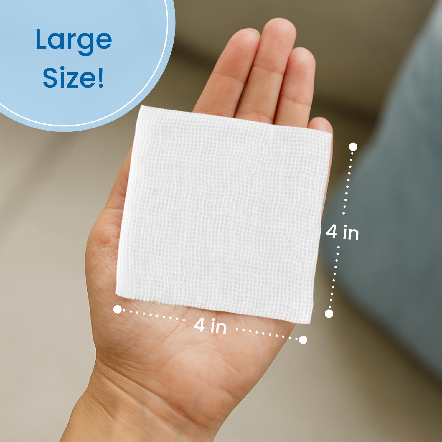 HCS Bulk 4x4 Gauze Pads, Large, Non-Woven Medical Sponges, Wound Care — Amazon image 2