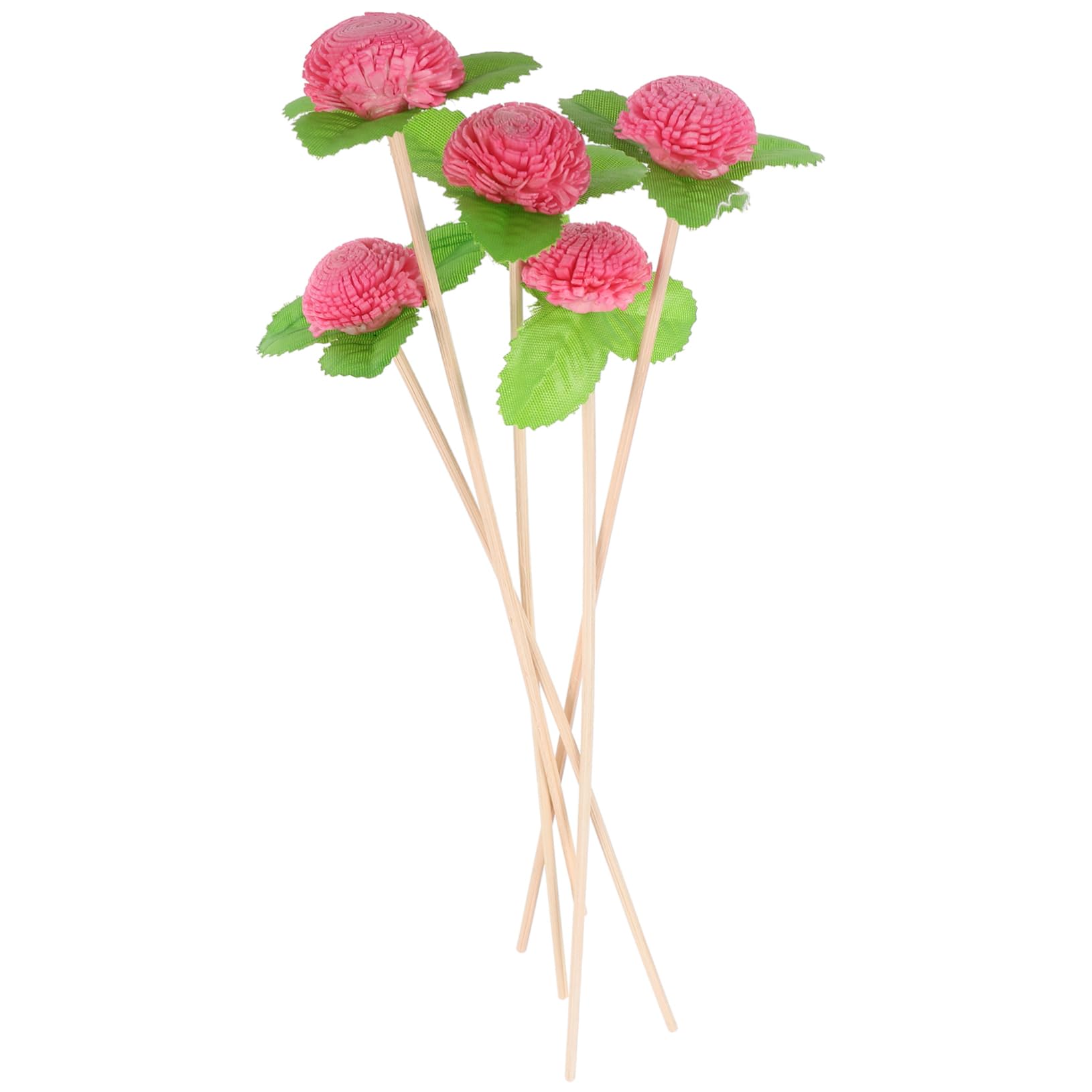 Bâtonnets Diffuseurs en Fleur Lot de 5, Rotin pour Flacons Parfumés