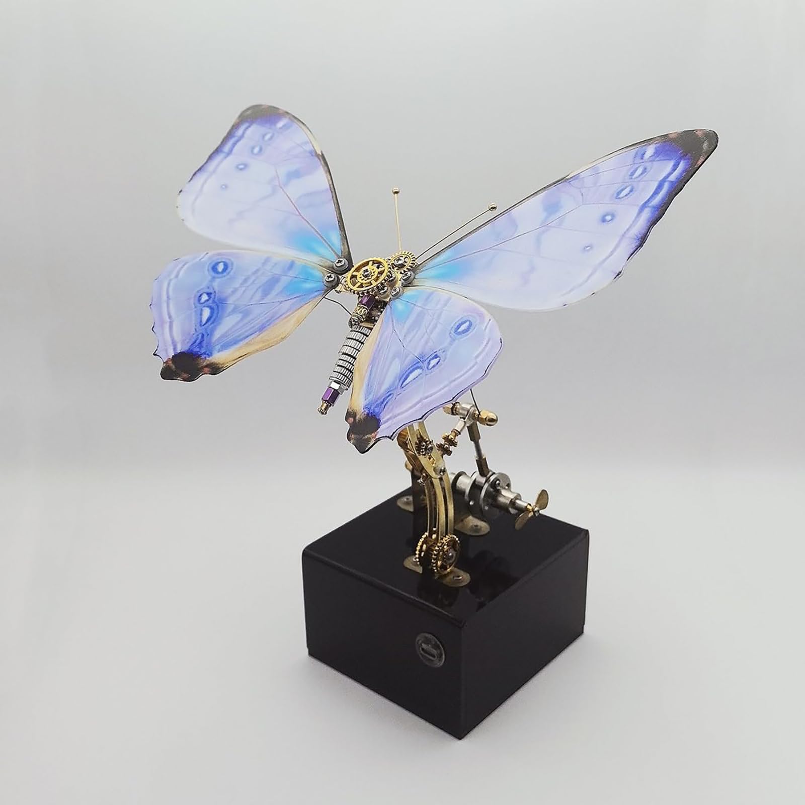 Genérico Rompecabezas 3D Metal Mariposa Dinámica, Kit de Modelo con Caja Música