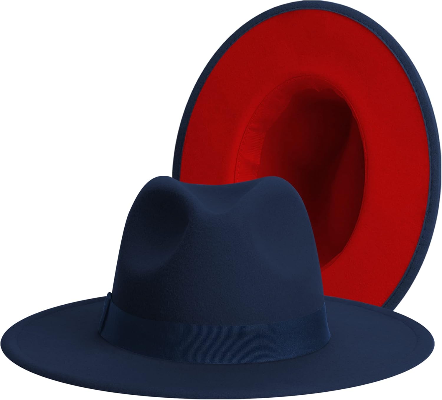 Two-Tone Fedora Wide Brim Hats, Classic Felt Panama Nigeria Ubuy