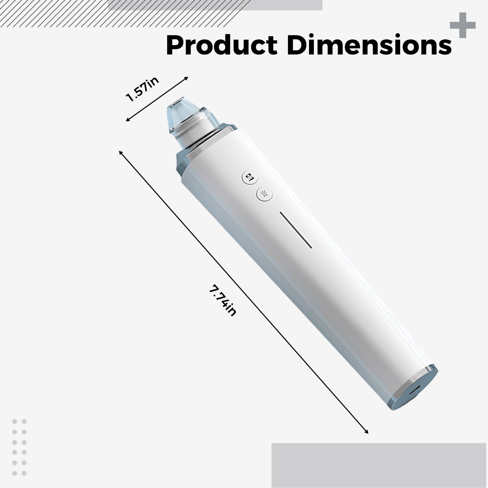 Kit di rimozione dei punti neri con ingrandimento 20x, aspiratore per pori della fotocamera HD da 5 MP, kit per l'estrazione dell'acne con 6 testine di aspirazione, strumento elettrico di