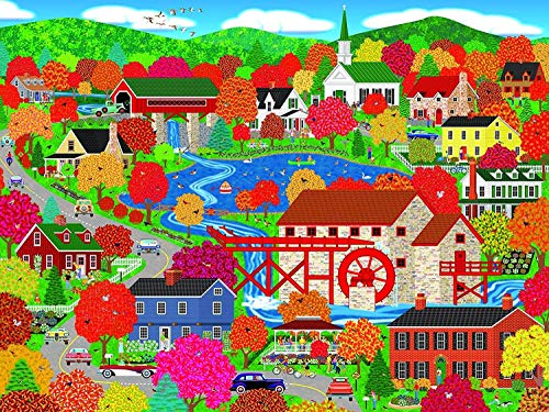 RoseArt - Home Country - Old Mill Pond - 1000 Piece Jigsaw Puzzle for Adults