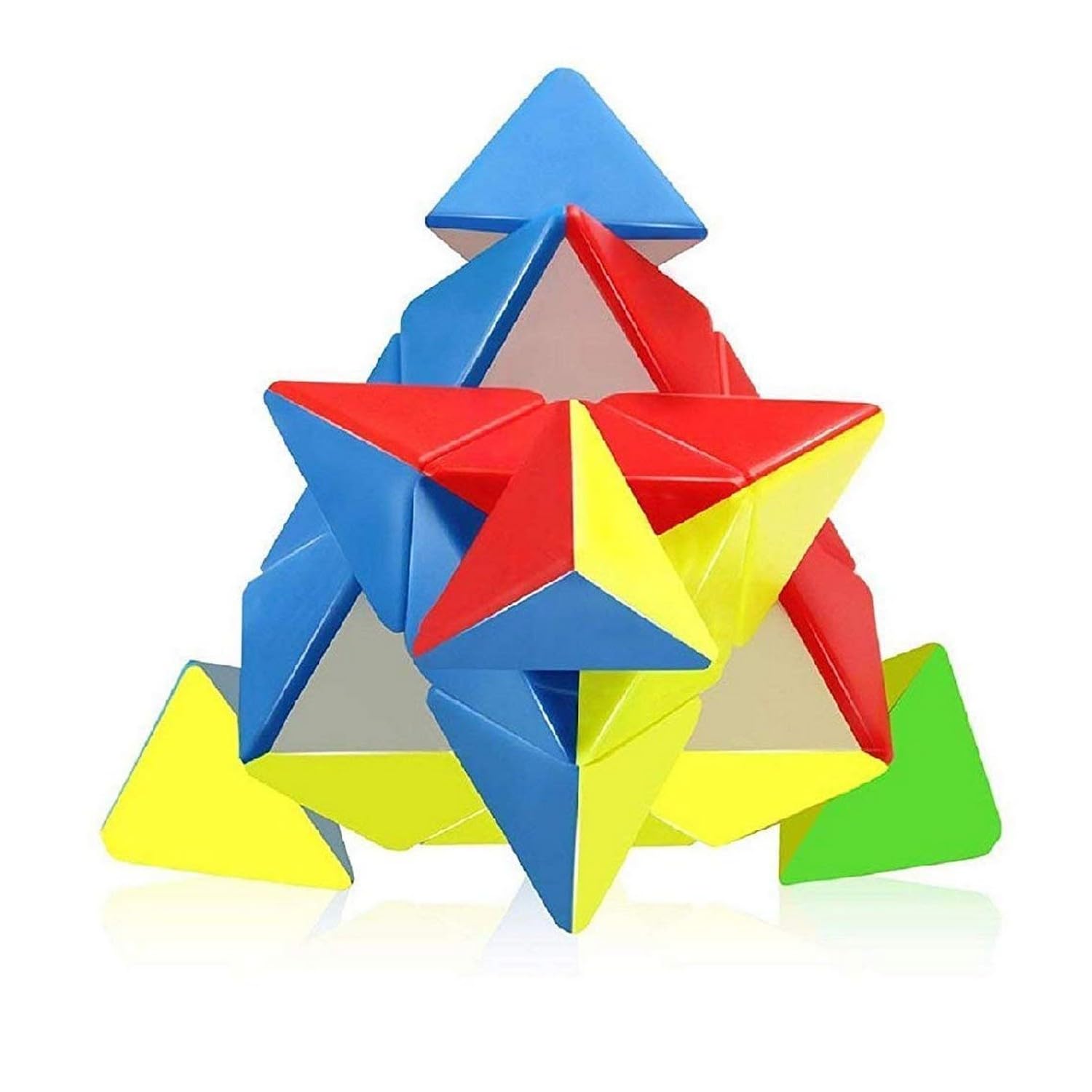 YODIFY S Pyraminx Speed Cube – Stickerless 3x3 Pyramid Puzzle | Smooth & Fast Turning Brain Teaser | Educational Stress Relief Toy for Kids & Adults (Multicolor) 4