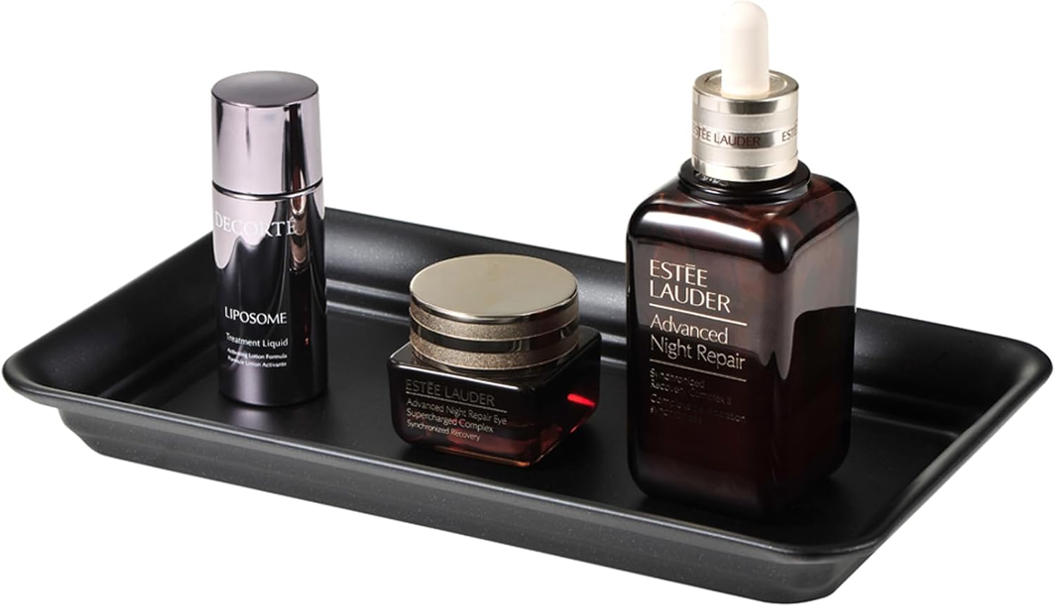 Bandeja Organizadora de Baño Vintage Acero Inoxidable, Negro