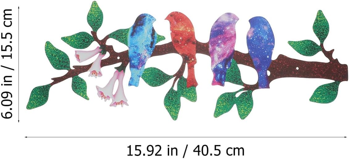 Happyyami 3pcs Iron Toucan Birds on Branch Wall Art Bird Wall Hanging Birds Metal Sculpture Metal Statue Pendant Outdoor Plaques Decorative Outdoor Decor Outdoor Bird Wall Decor Animal