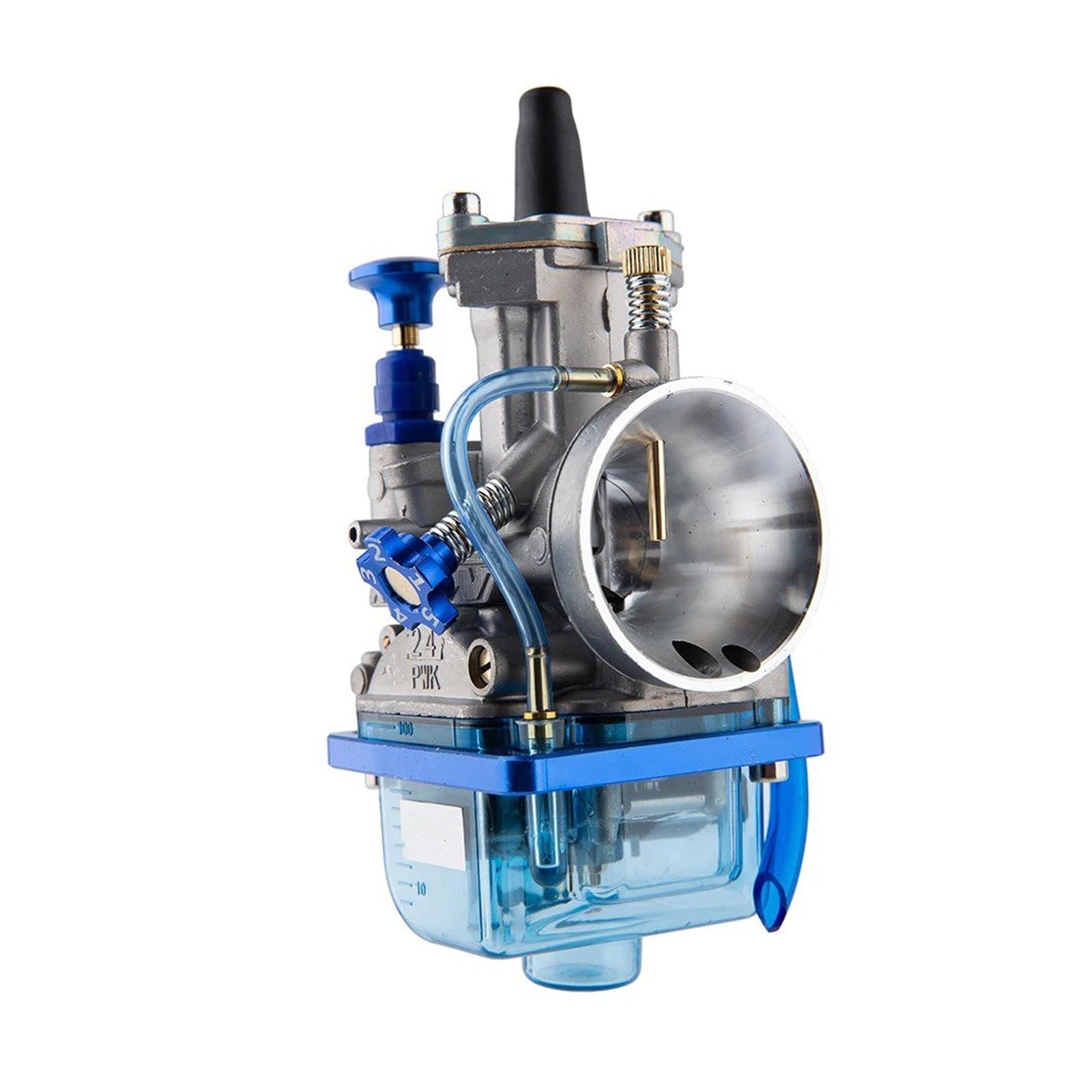 Gaźnik silnika Pasuje do KOSO OKO PWK 24 26 28 30 32 34mm niebieska miska 2T 4T skuter ATV motor terenowy uniwersalny gaźnik wyścigowy(24MM)