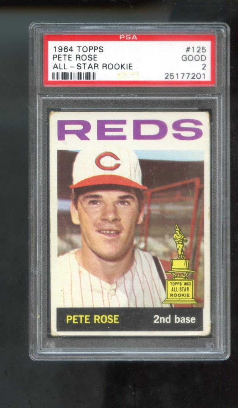 1964 Topps #125 Pete Rose All-Star Rookie PSA 2 Graded Baseball Card MLB Cincinnati Reds