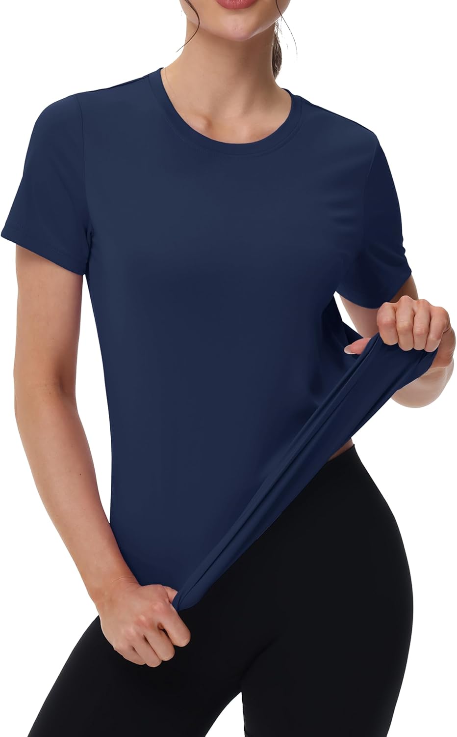 MAGCOMSEN Women's Short Sleeve T-Shirts UPF 50+ Sun Protection Quick Dry Athletic Running Workout Rash Guard Tops - Image 2