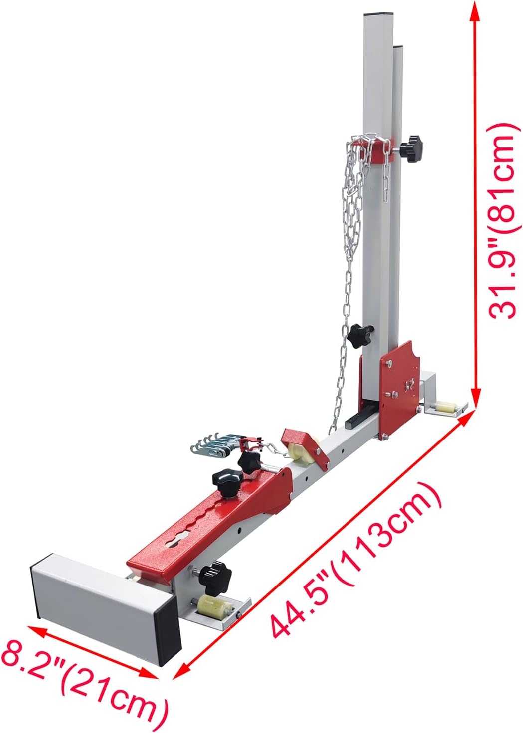 Pulling Tower, Car Dent Puller Repair Tool - 400kg Pulling Force, Height Adjustable (100-800mm), Multi-Hook Design with Safety Lock, for Car Door, Sill, and Body Panel Repairs