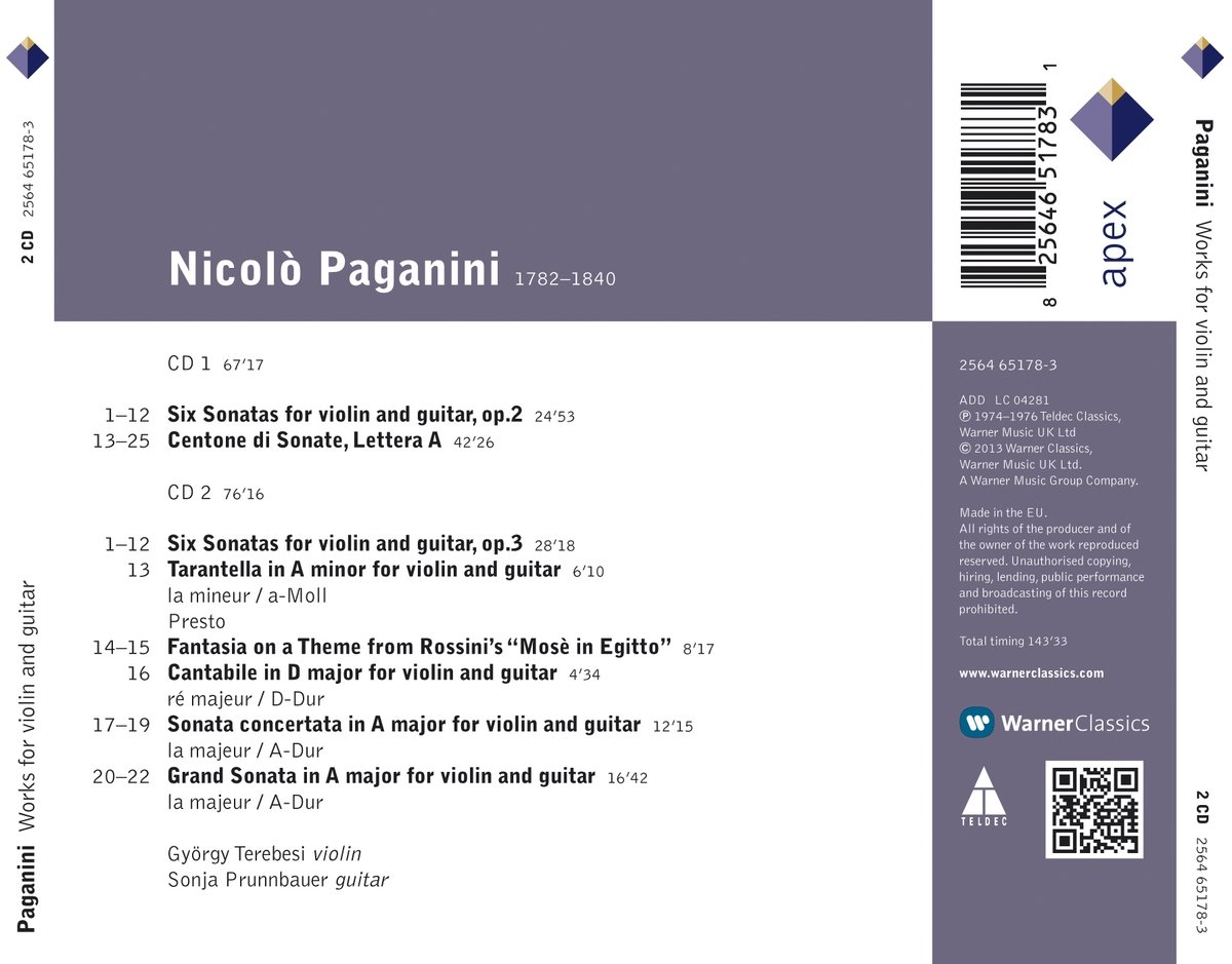 Paganini: Works for Violin and
