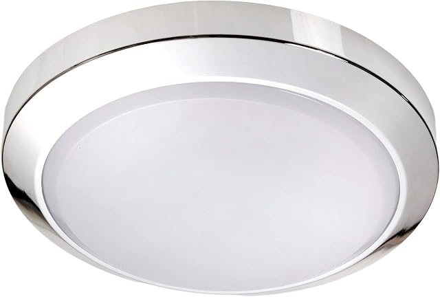 Deta L1021CH 'Stratus' Circular IP65 LED Bulkhead Light Fitting - Chrome 14 Watt