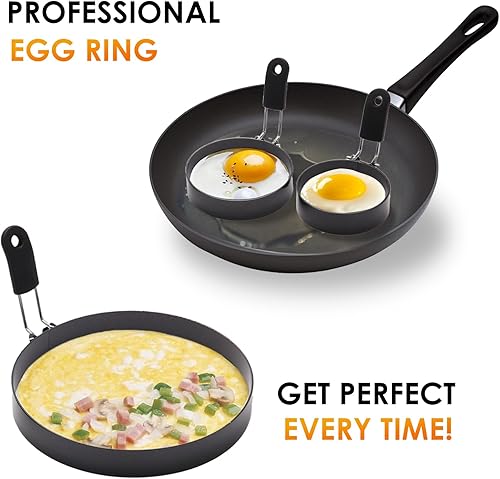 Miniatura 8 de Huevos Anillos De Acero Inoxidable Redondo Desayuno Molde Herramienta De Cocina,Anillos De Cocina De Huevos Redondos Para Freír Dar Forma De Cocinar