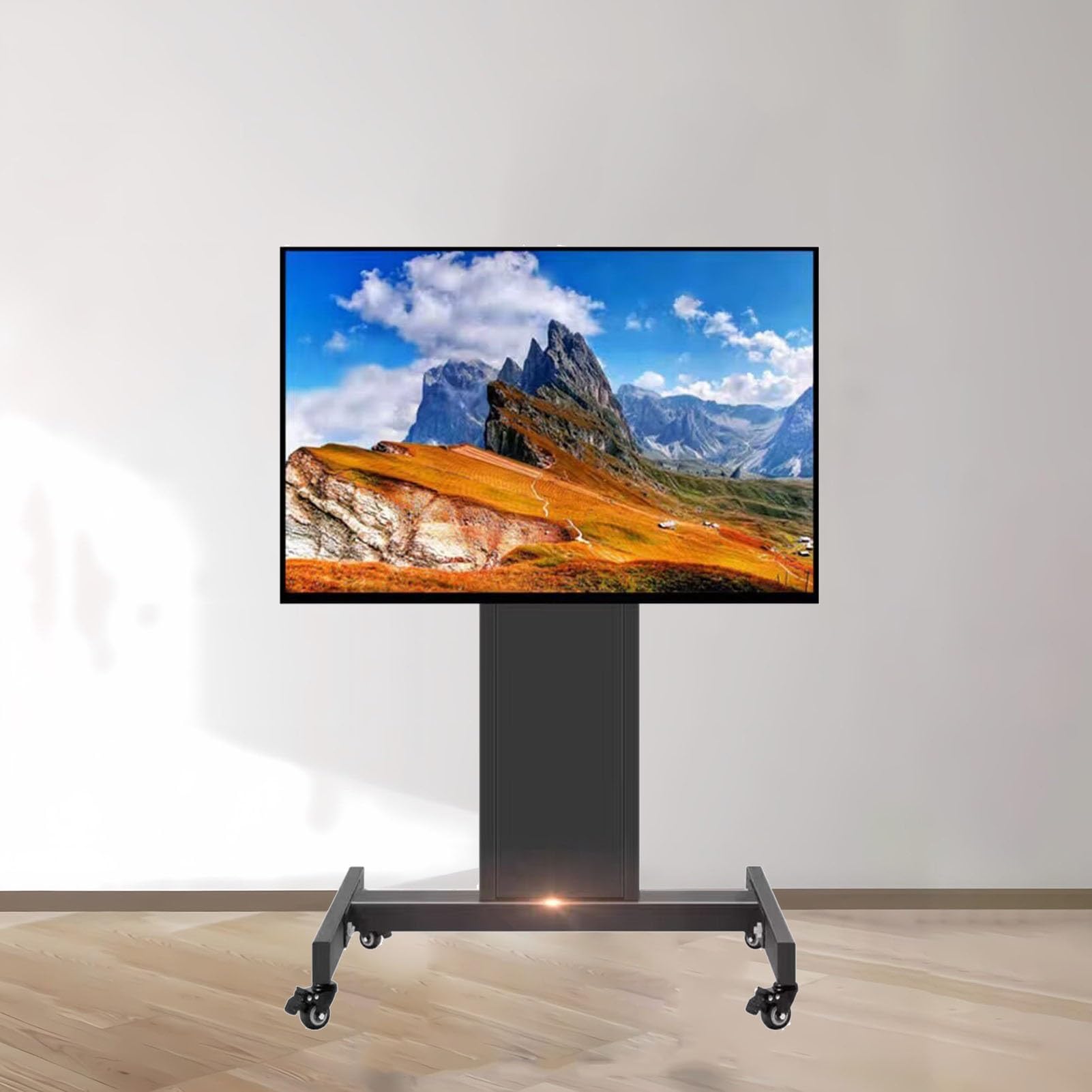 HPTHLY Mobile Tv Cart Stand With Wheels - Lcd Tv Frame Floor Stand, Height Adjustable Tv Bracket Stand For 32-65 In Tvs, 90°Adjustable Viewing Angle, Max Vesa 600X400Mm, Easy