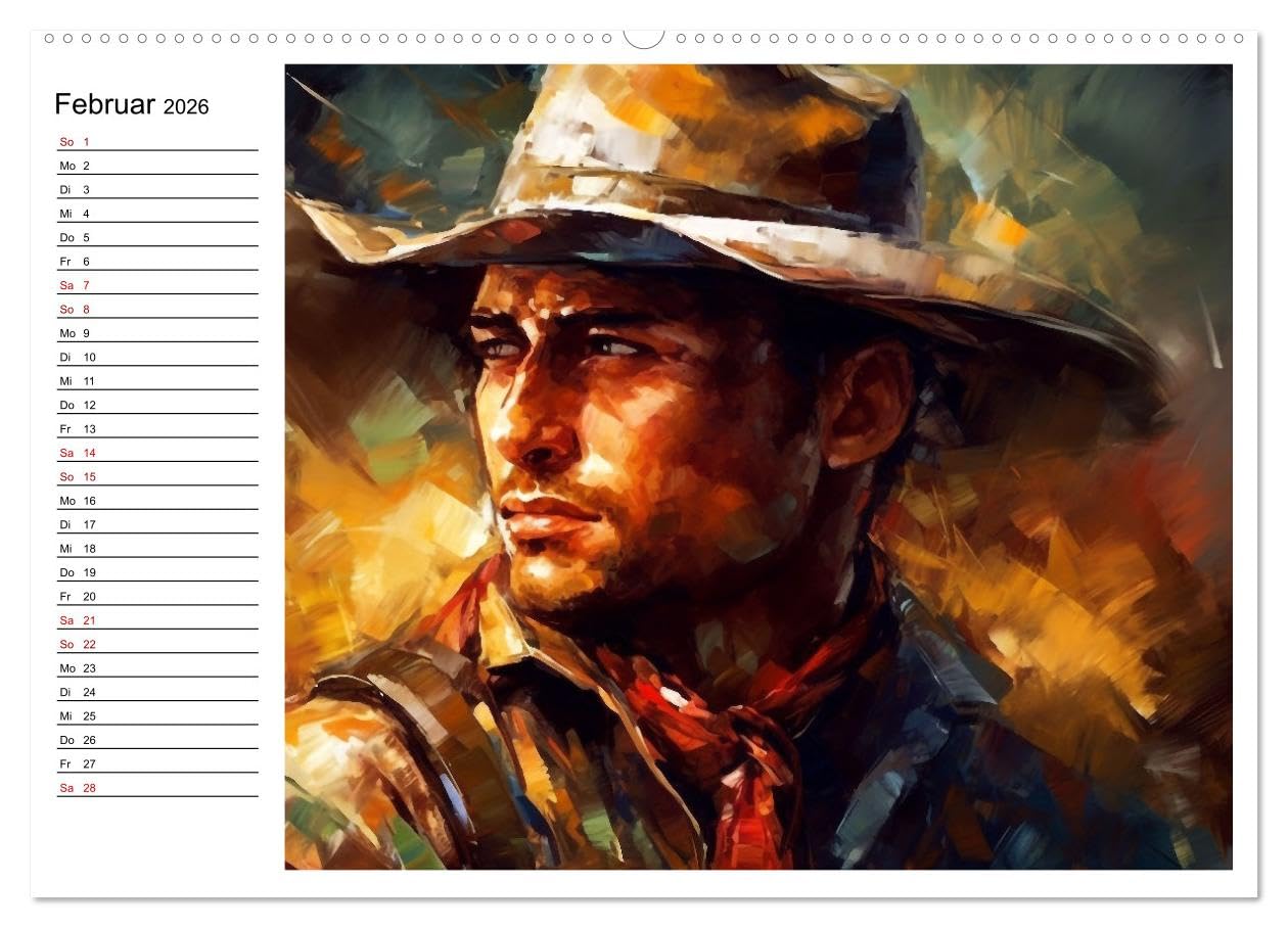 Vollkommen Männlich (hochwertiger Premium Wandkalender 2026 DIN A2 quer), Kunstdruck in Hochglanz: Farbenfrohe männliche Ausstrahlung für ein Jahr (CALVENDO Menschen)