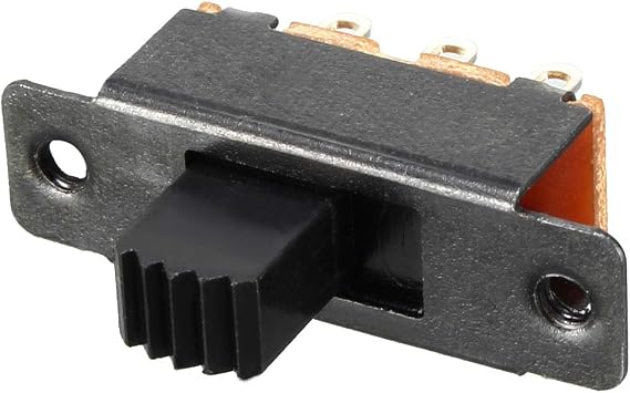 sourcing map Vertical Slide Switch DPDT 6 Terminals PCB Panel Lock 7 mm DE DE 15 Pieces