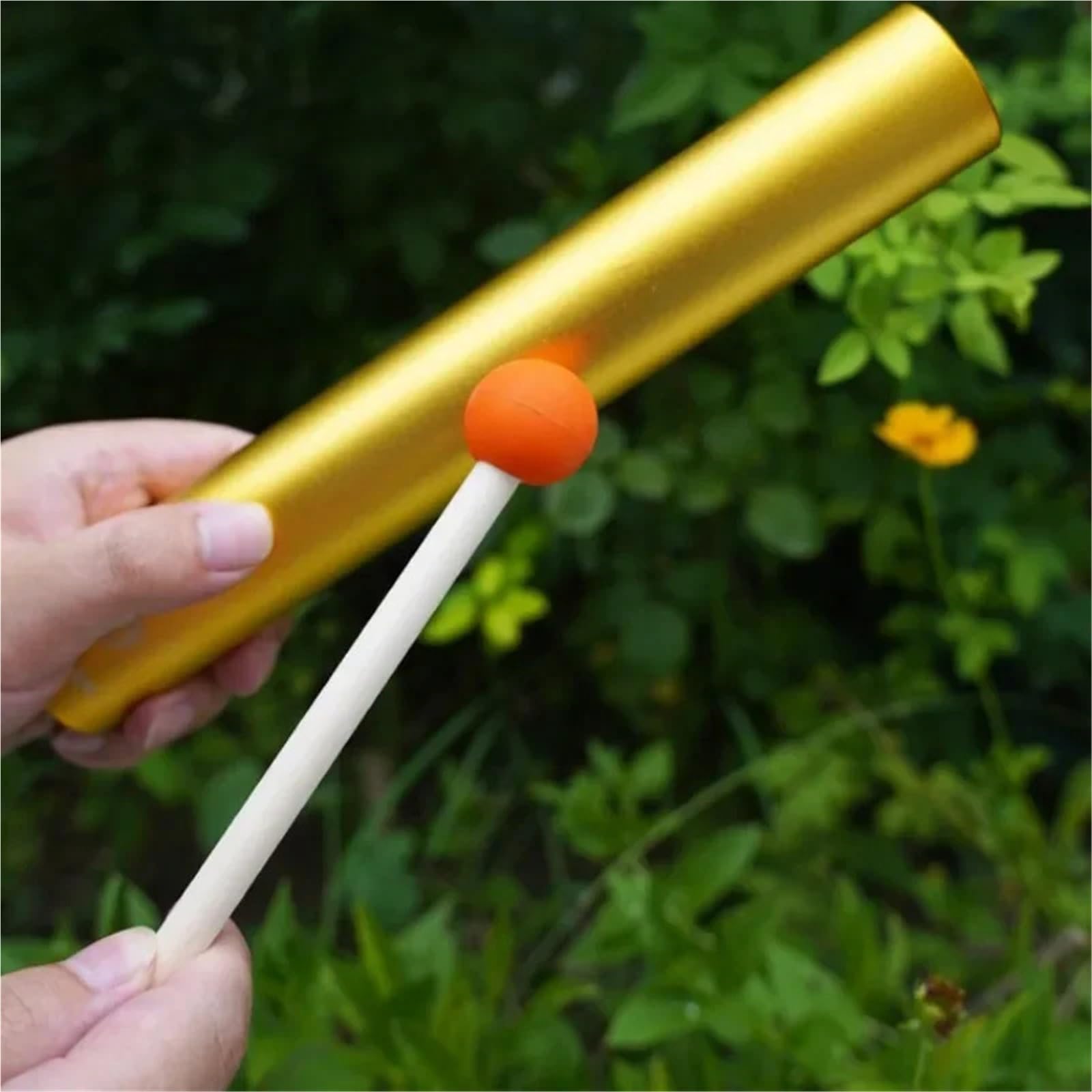 Aluminium Wah Tube Mit SchläGel Tragbares Wah-Wah-Rohr aus Aluminium for die Klangtherapie, amüsantes Schlaginstrument(D key)