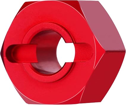 Alloy Wheel Hex Hub Lock Nut & Body Clips for 1/16 H16207 16208 16209 16210 H16H H16E H16P H16BM H16BM H16GT H16DR Series Upgrades Part Red