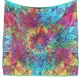 Hecho en Indica – 100% algodón, fabricado y impreso en la India. 220 x 220 cm. Un maravilloso ejemplo de artesanía india.
