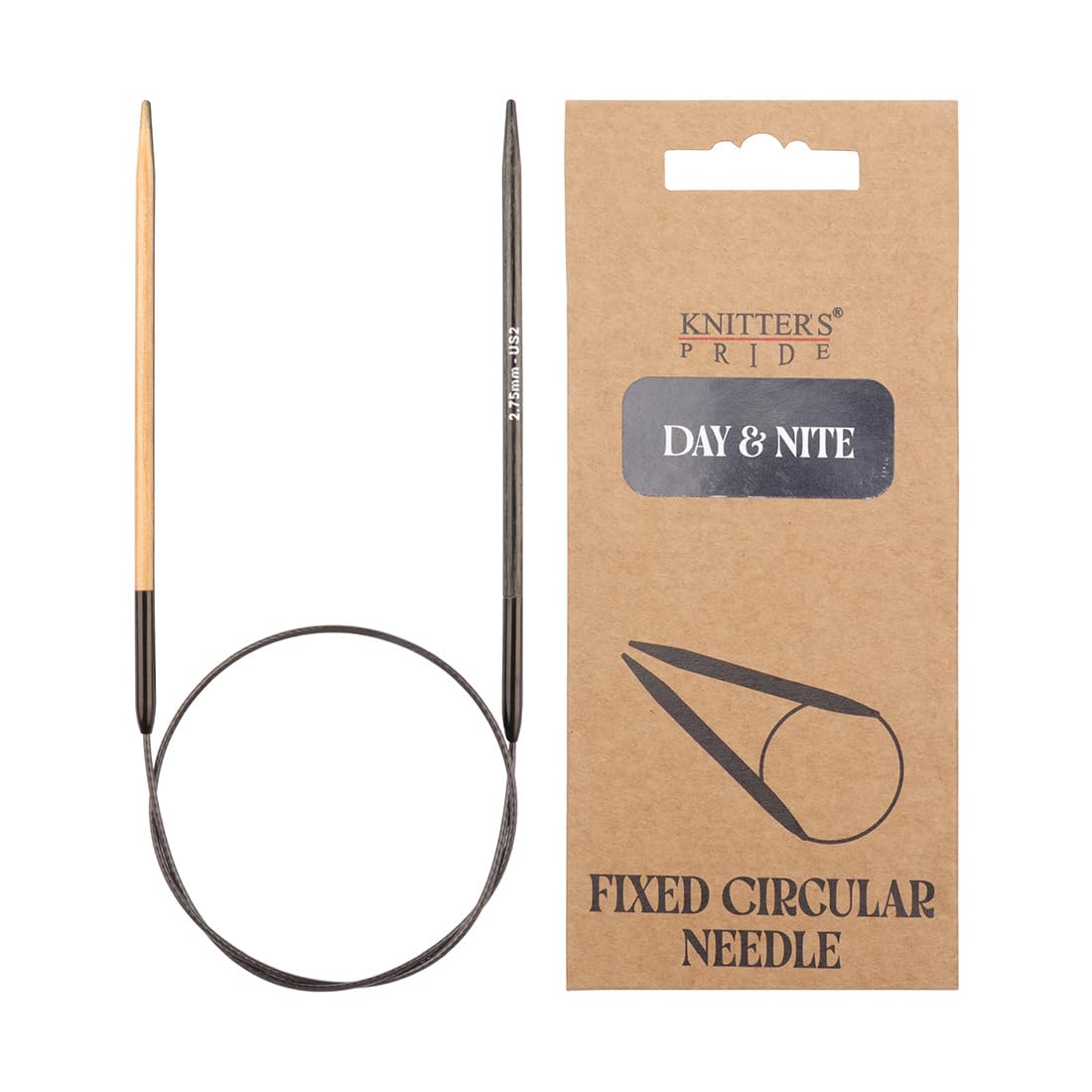 Knitter's Pride Natural/Black Day & Nite Circular Needle 25 Cm 2.75 Mm – 1 Piece