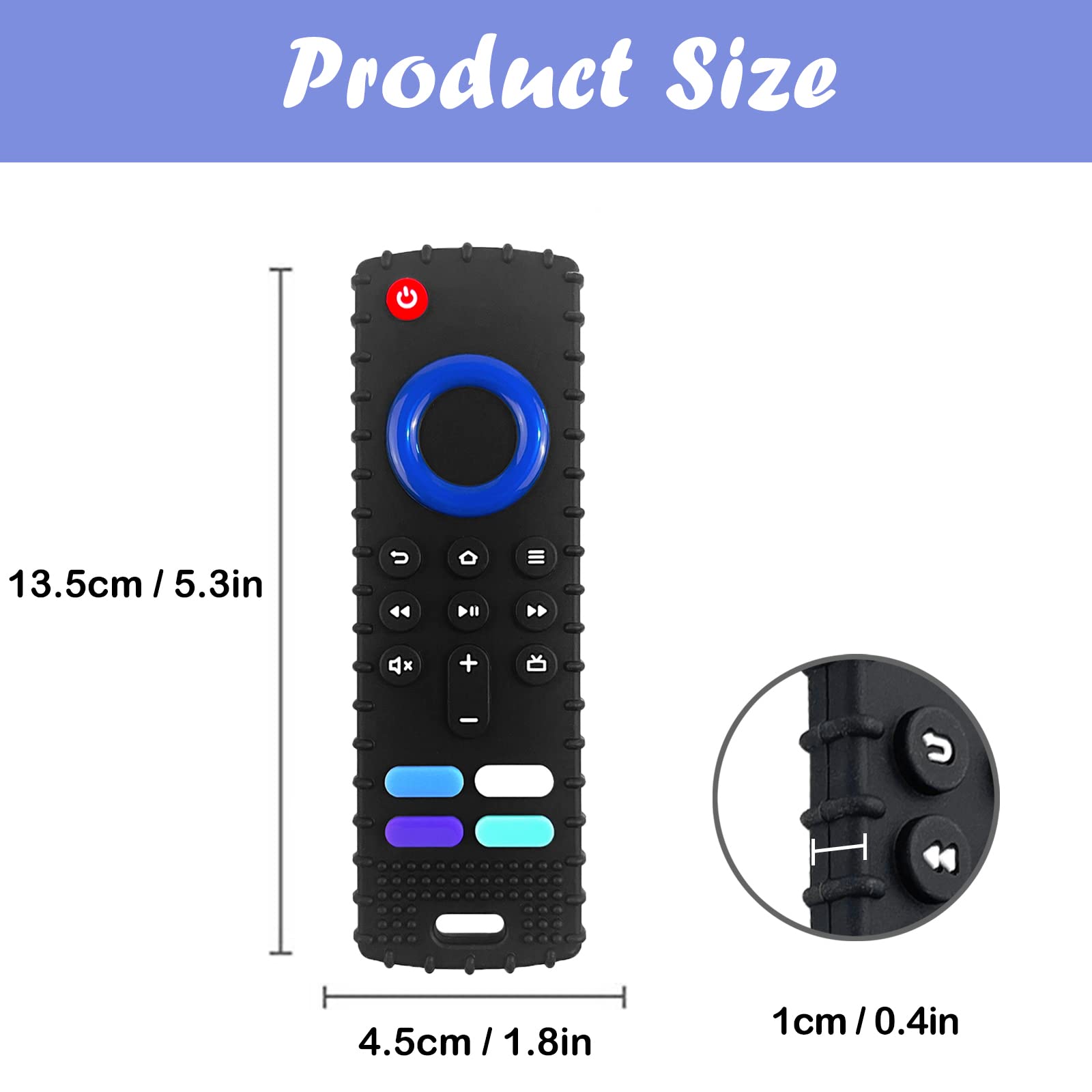 Silicone Baby Teething Toys, Teething Toys for Babies 3 6 18 24 Months, Baby Silicone Chew Toys,Remote Control Shape Teething Toys,BPA Free