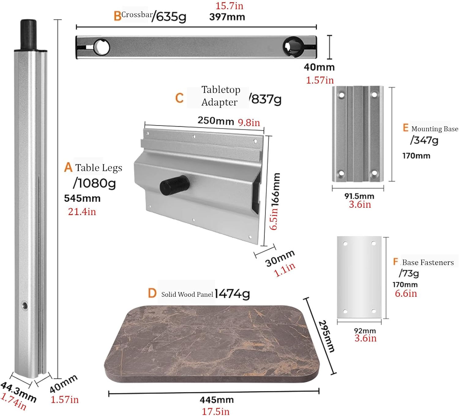 RV Folding Table, Portable Foldable RV Table, Free 360° Rotation Dining Table, Lifting Lowering Camper Tables, Can Be Segmented RVs Desk Leg(Black)