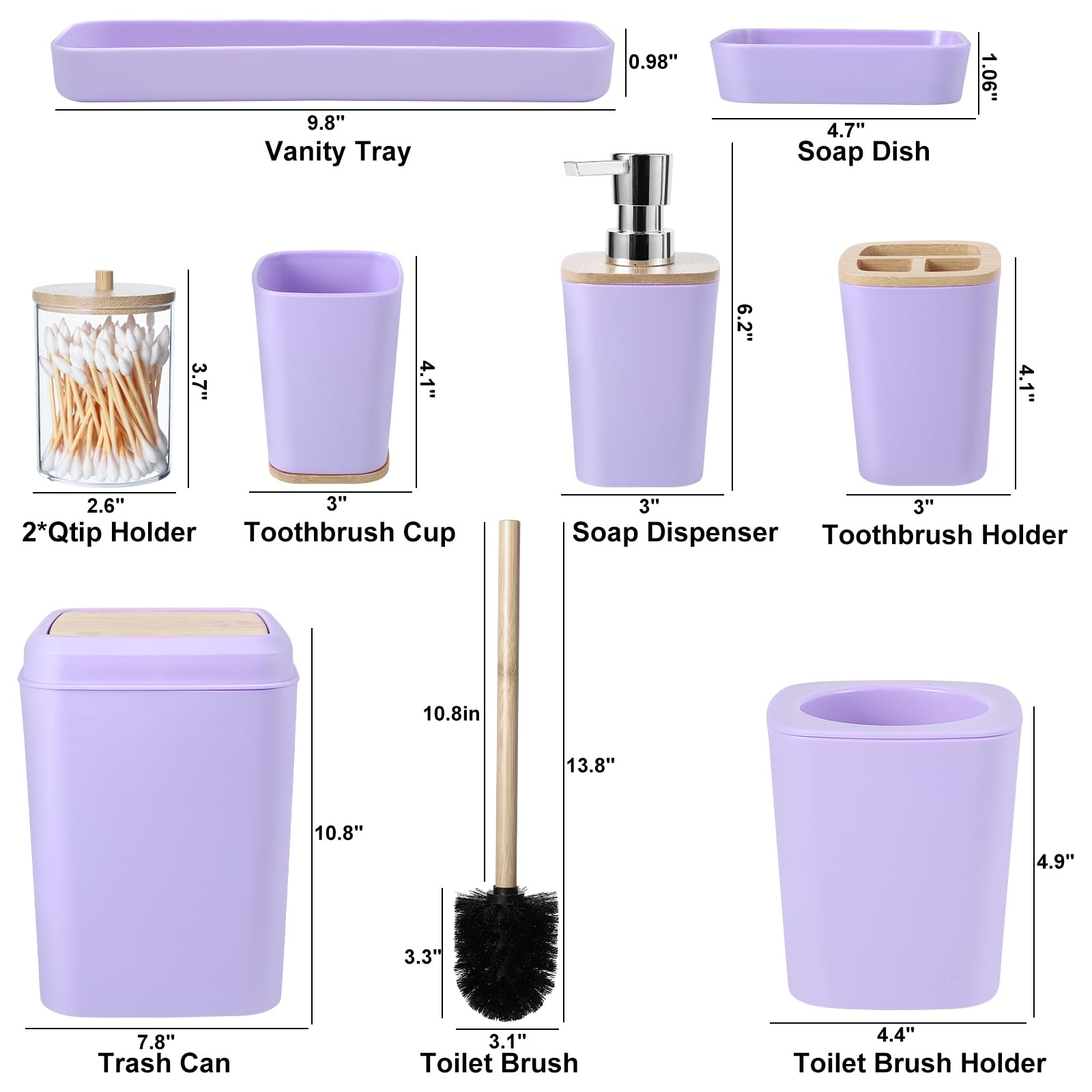 Purple Bathroom Accessories Purple 22 Piece Purple Bathroom Set