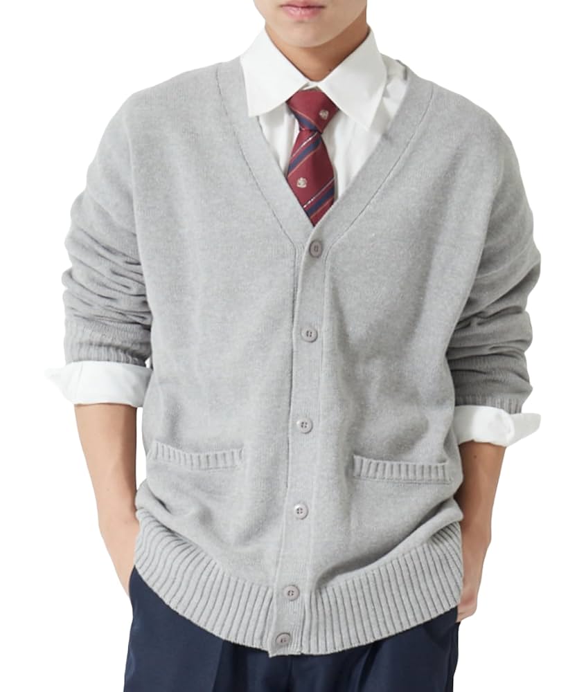 Amazon.co.jp: [INEOUT] スクールカーディガン カーディガン