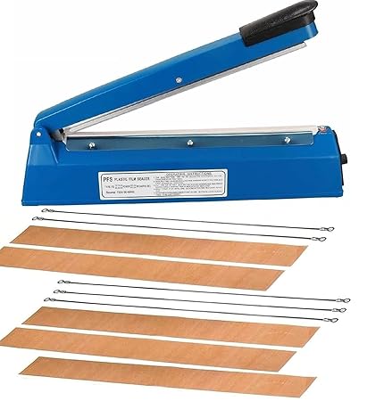Corslet Sealing Machine 12 Inch Sealing Machine for Plastic Packaging, Polythene, Packet, Plastic Bag Pouch Impulse Sealer for Packaging, Seal for Table Top with 5 Extra Replace Element