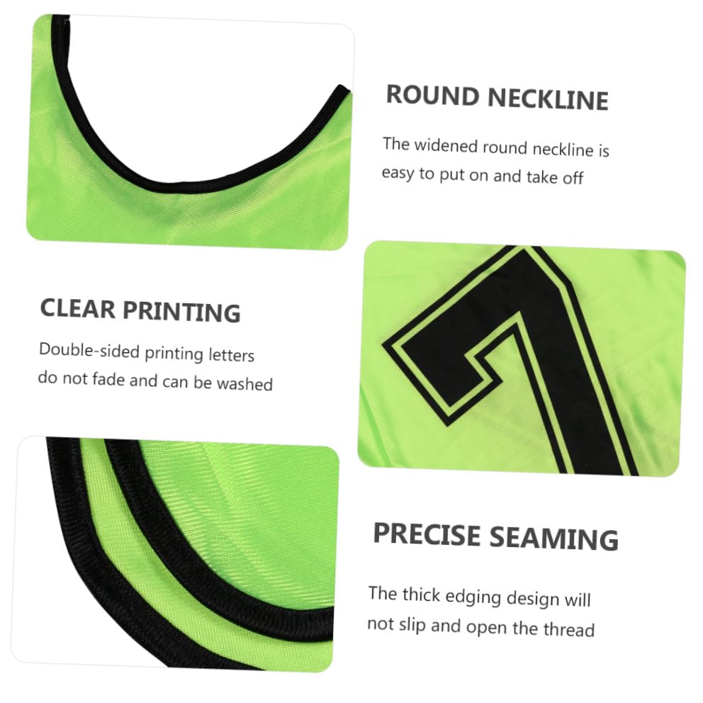 Chasubles de sport vertes SOLUSTRE x6 pour entraînement enfants légères et amples - 7