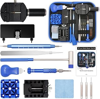 Watch Repair Kit, GLDCAPA Watch Battery Replacement Tool Kit, Watch Repair Tools with Carrying Case, Watch Case Opener Spring Bar Tools, Watch Link Removal Tool Kit Watch Band Tool Set