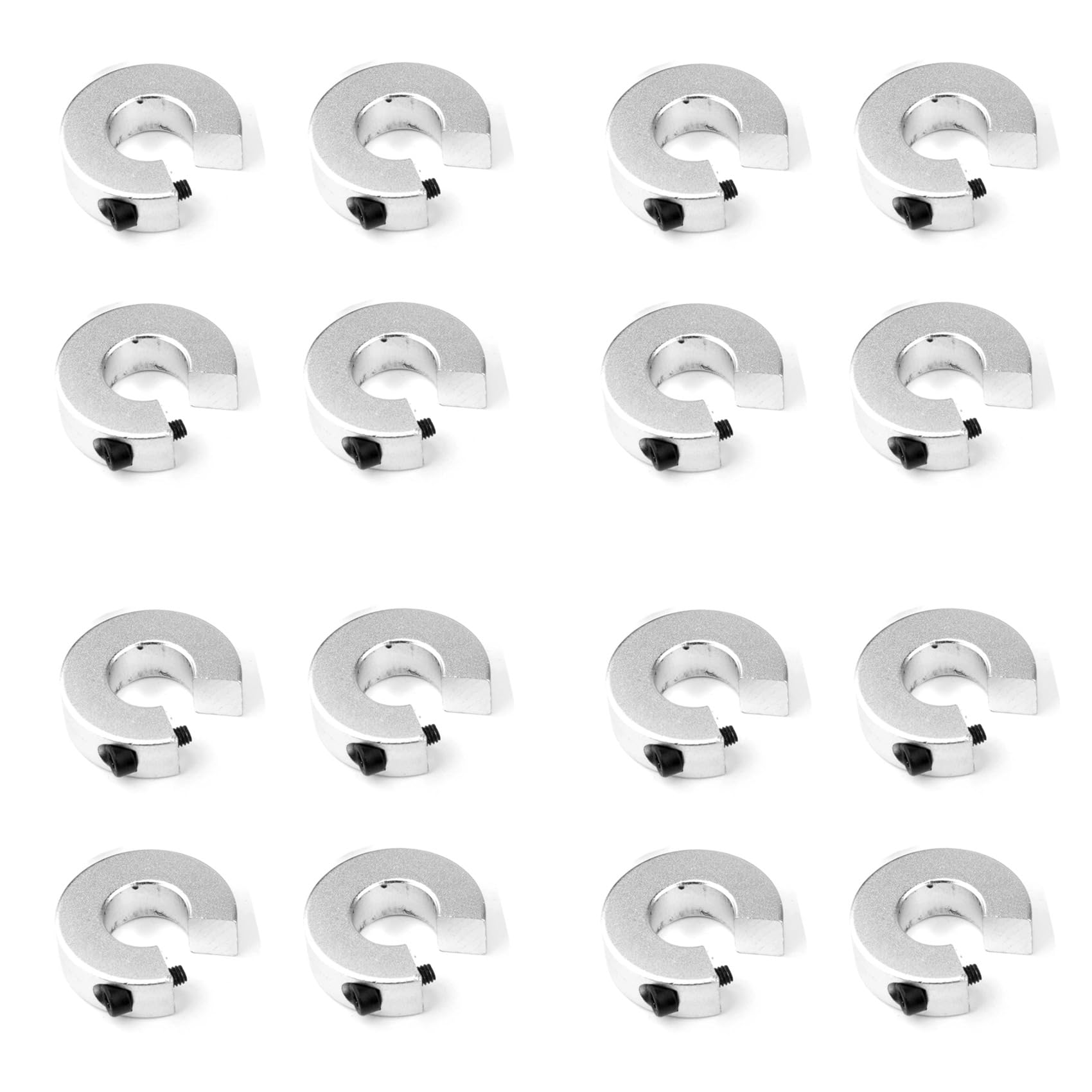 Wesafrae Light 16Pcs Sbr16 Linear Rail Stop Collars Aluminum Alloy Shaft Limit Fixing Rings With,Linear Rail Shaft Stop Collars