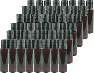 Glass Amber 10ml Roll-On (Pack of 48) with Multi-tool - Glass Amber Bottle with Metallic Roller Ball and Plastic Twist Cap - Used for Essential Oils or Perfume Roll On Bottles