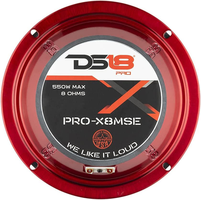 Flаѕh Dеаlѕ - 40% оƒƒ DS18 PRO-X8MSE Loudspeaker - 8, Midrange, Sealed Basket, 550W Max, 275W RMS, 8 Ohms - Premium Quality Audio Door Speakers for Car or Truck Stereo Sound System (1 Speaker)