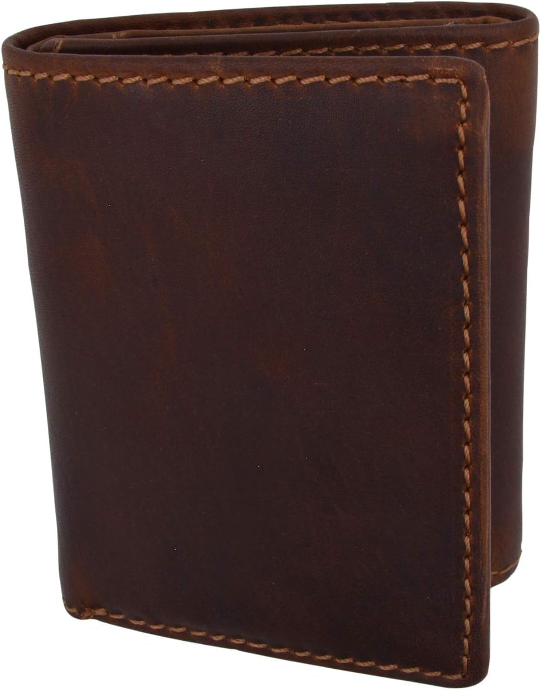 CAZORO RFID Blocking Mens Classic Trifold Crazy Horse Leather Credit Card ID Wallet