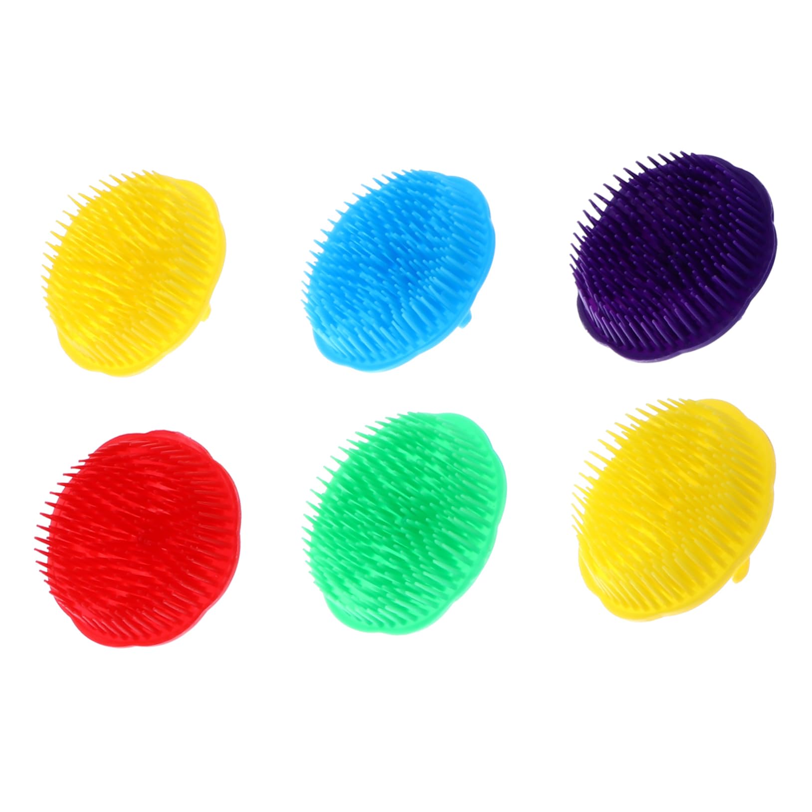 Cepillo de Masaje Cuero Cabelludo Delicado de Plástico, Diseño Ergonómico Fácil de Sujetar, Paquete de 12 Piezas para Lavado y Uso Doméstico Color Aleatorio