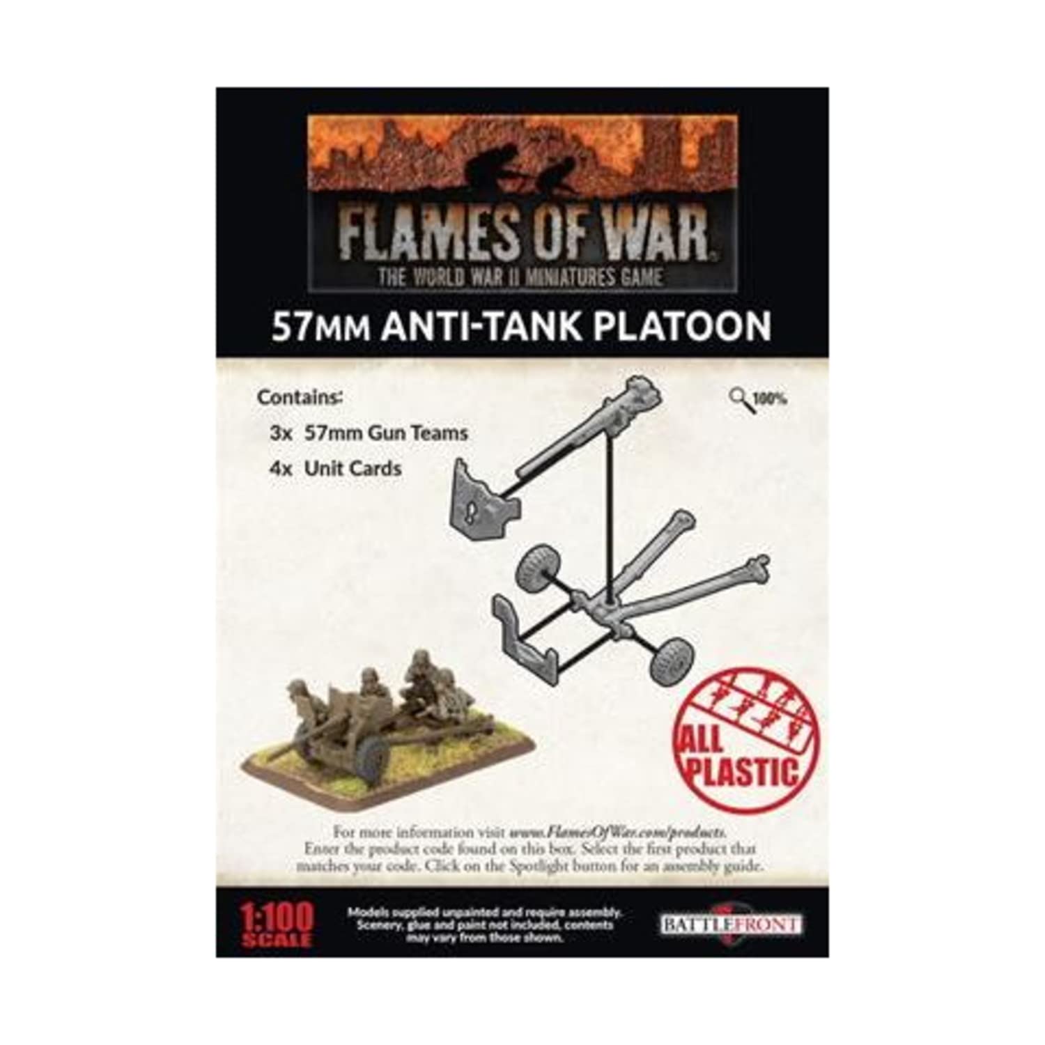 Flames Of War US502 : Canon M1 57mm – Neuf Sous Blister – Rare